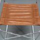 1970s pair of Italian folding chairs with leatherette upholstery