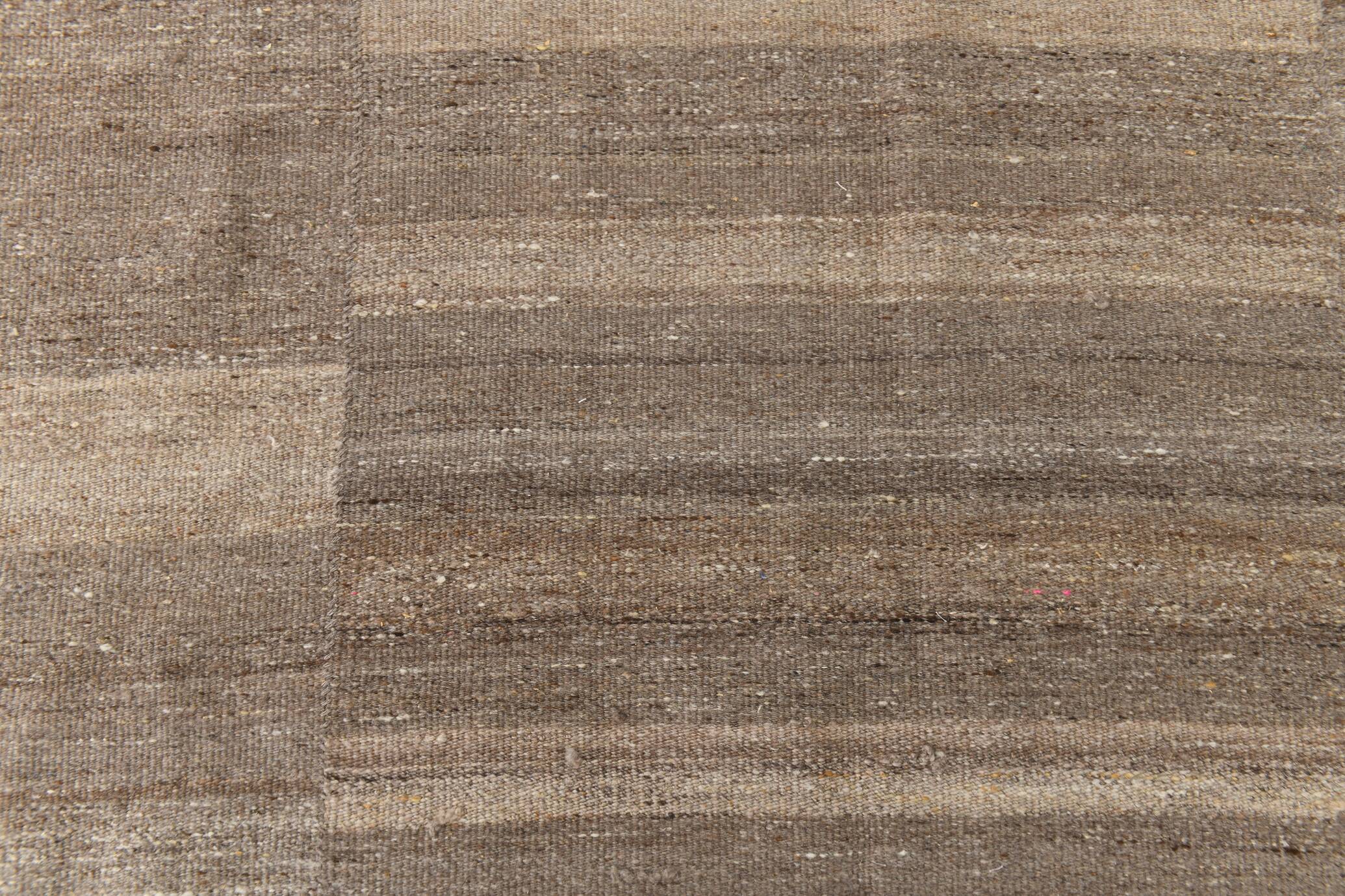 7x10 Light Brown Anatolian Flatweave Vintage Kilim Rug, 225x309 Cm