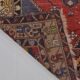 Tapis floral rouge et marron sku A32