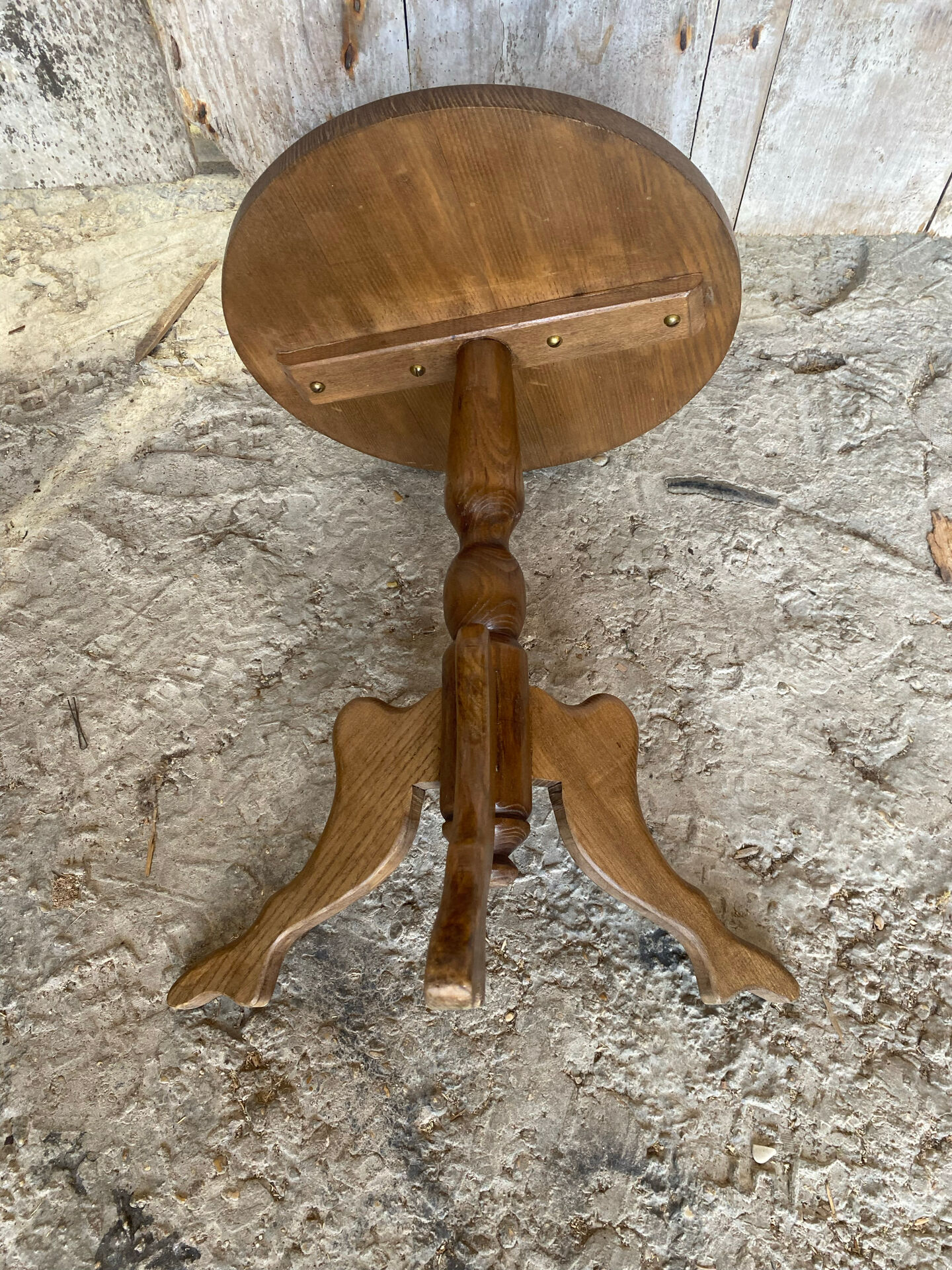 Table appoint guéridon ancien louis philippe bois pieds tripodes vinta