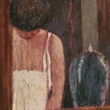 Huile sur toile par Jean Pesce Le Miroir