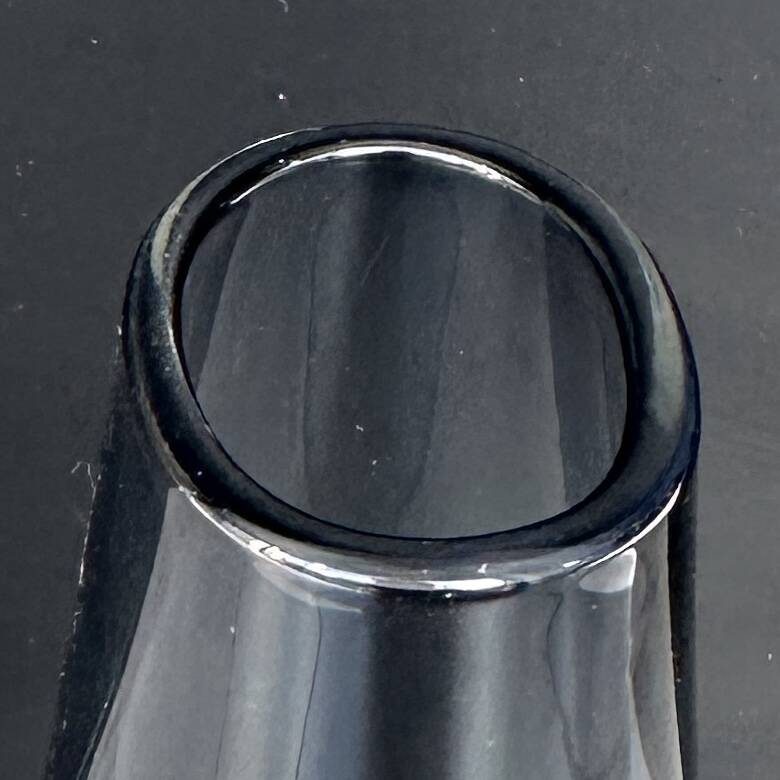 Vase en verre gris vintage scandinave