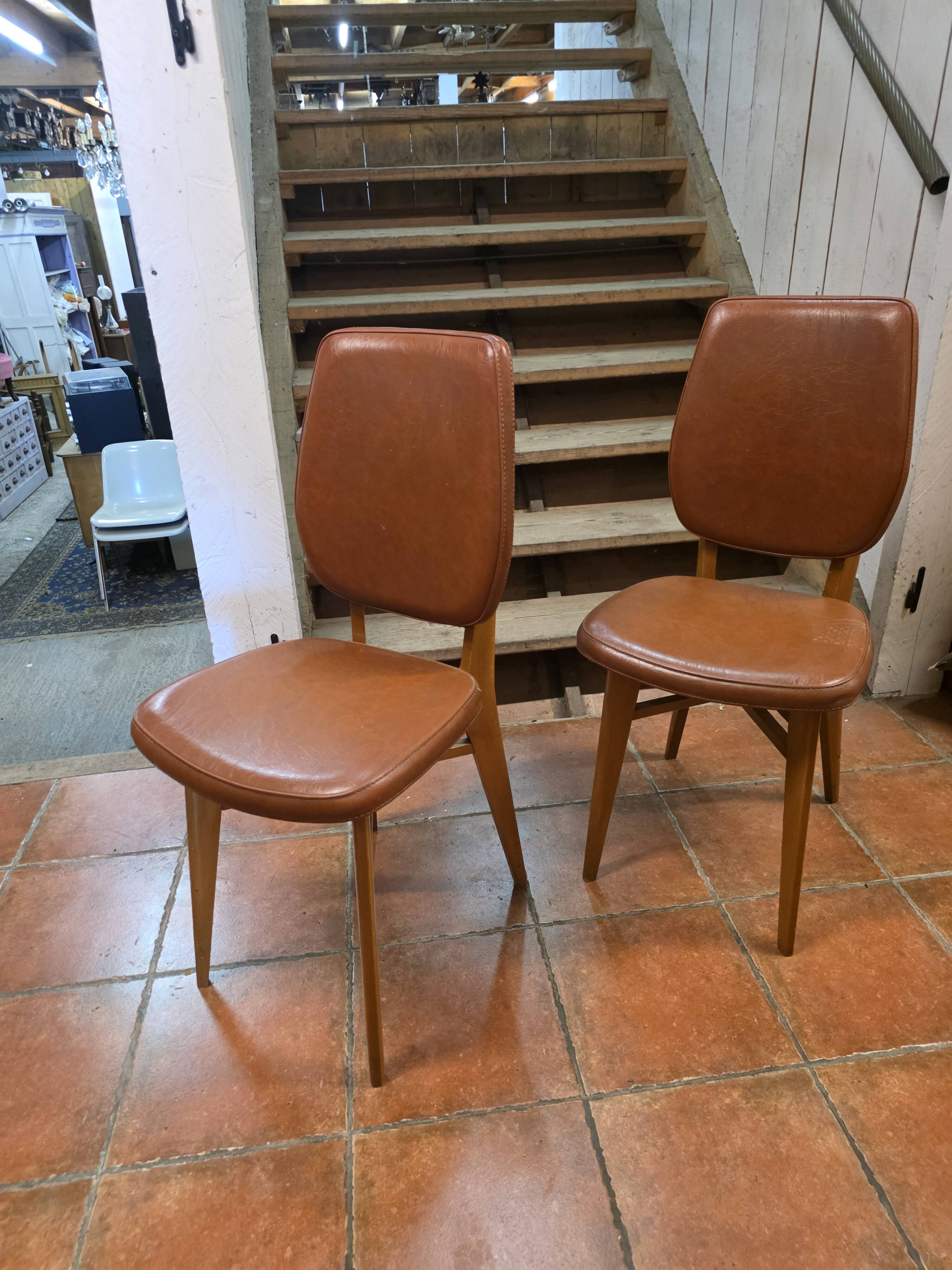 Paire de chaises vintage des années 60