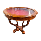 Table console avec vitrine de présentation