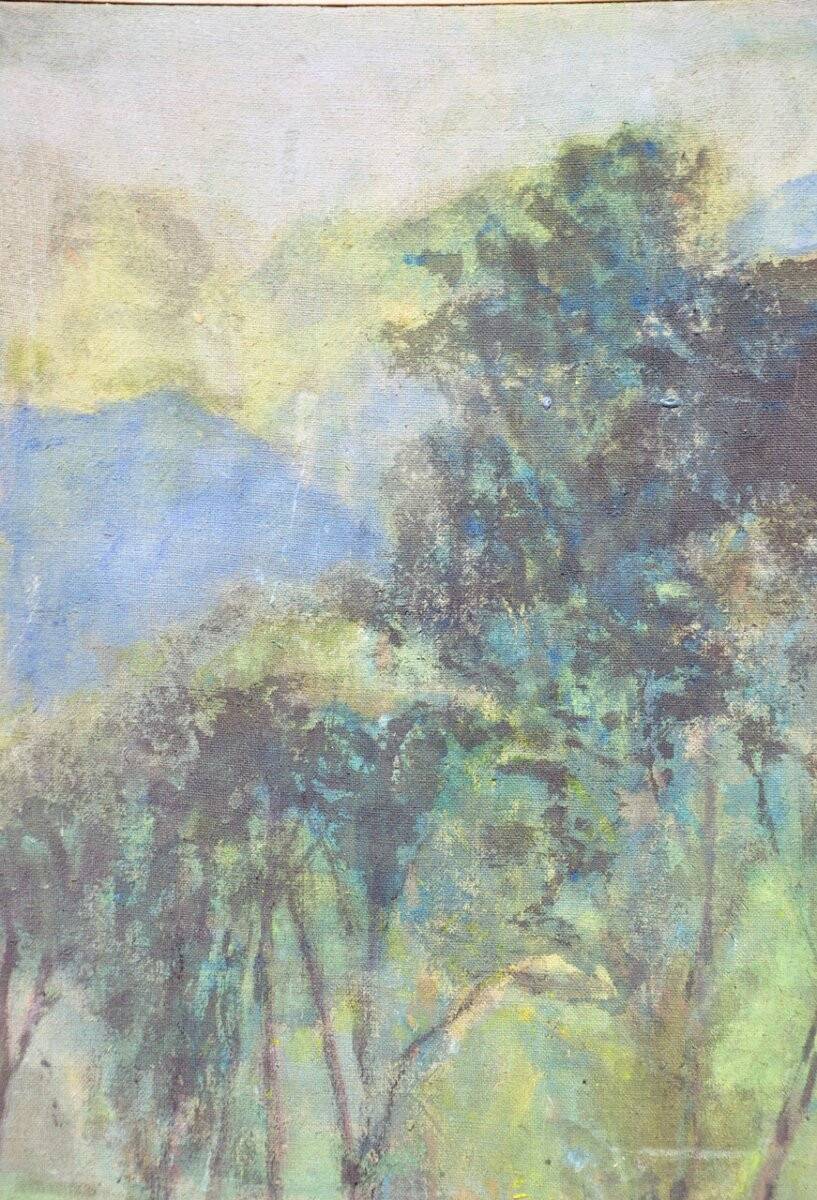 René Schlosser painting on canvas circa 1980