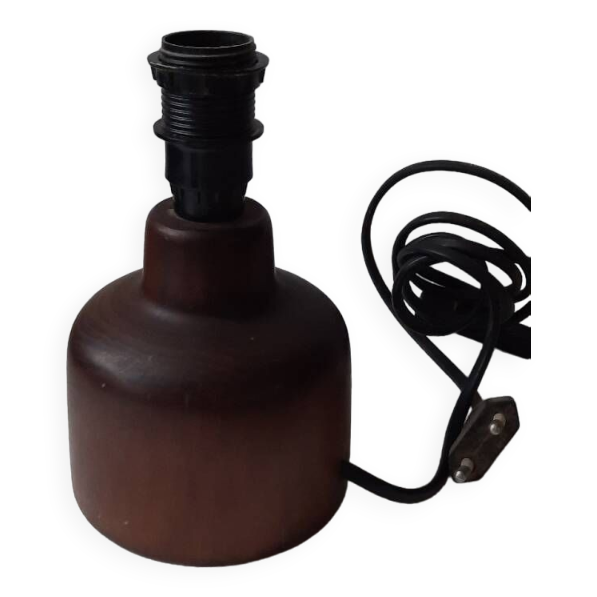 Small dark wooden lamp base
