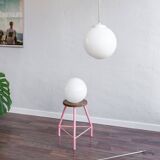 White Bakelite Czechoslovak Hanging Lamp, 1970s
