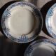 4 assiettes anciennes terre de fer longwy modèle « londres »