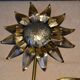 Brass flower wall light from the 1970s.