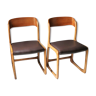 Pair of chairs 'sled' vintage Baumann