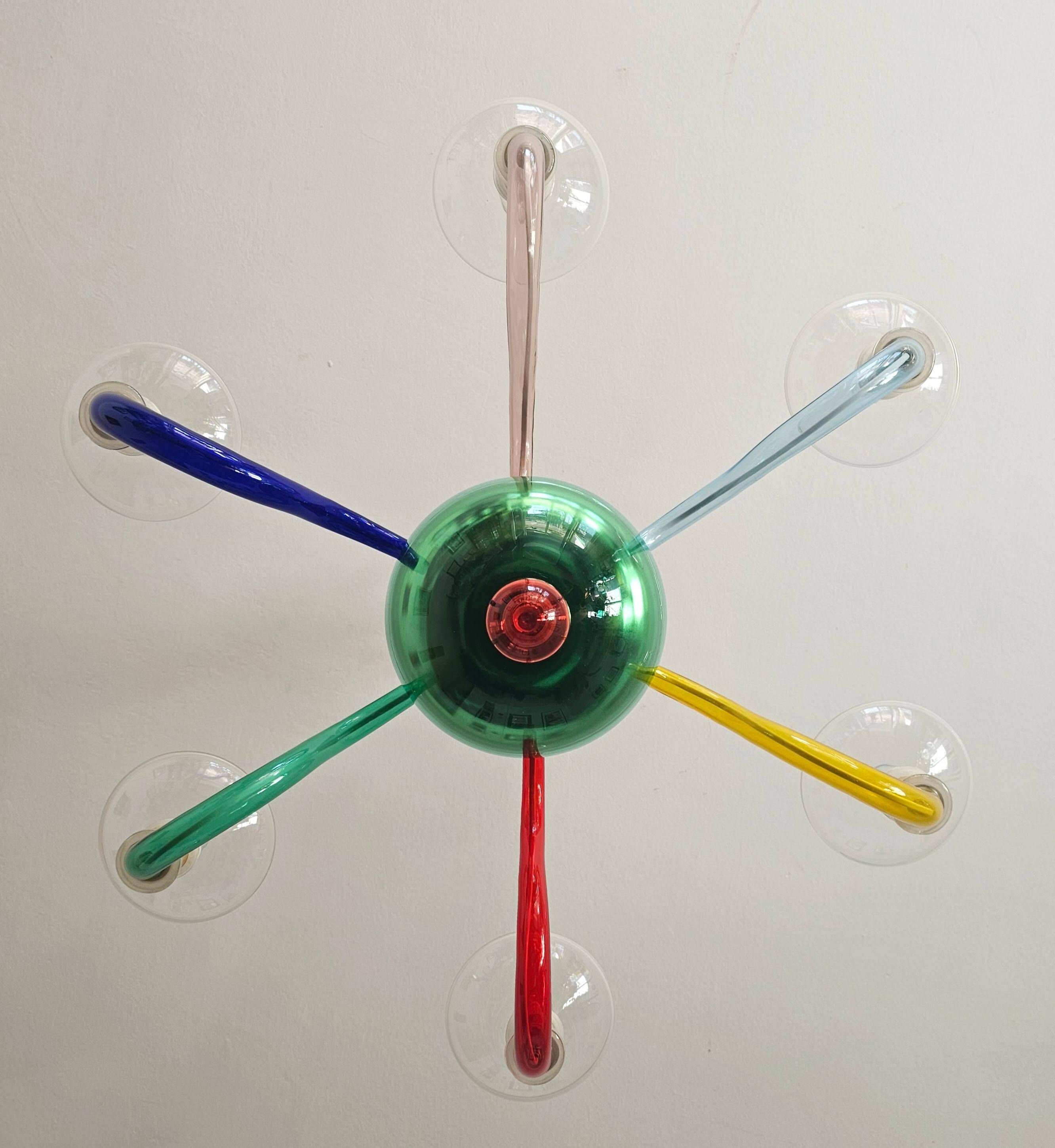 Murano glass chandelier after Gio Ponti, 1970s