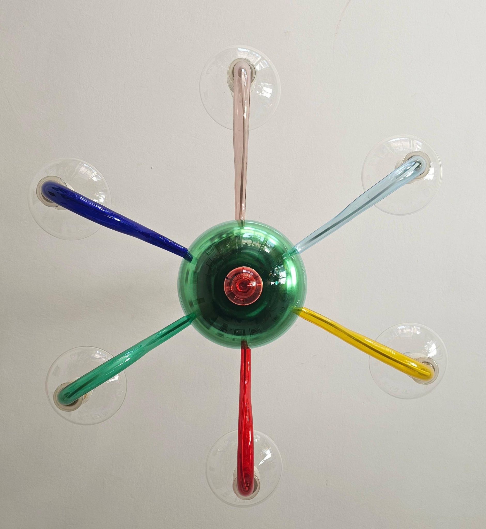 Murano glass chandelier after Gio Ponti, 1970s
