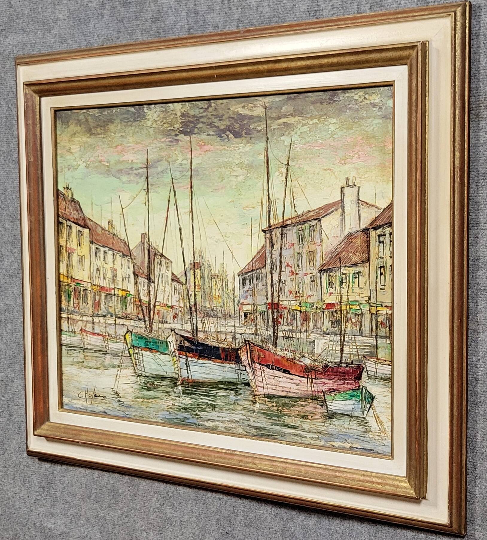 Tableau huile sur toile époque Art Déco vers 1920