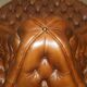 Leather Chesterfield tête-à-tête sofa, 4-seater