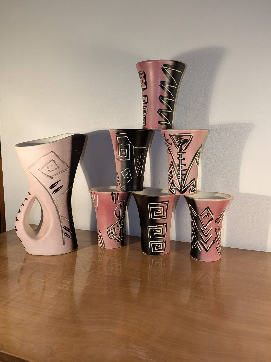 Vintage Vallauris Orangeade Set Signed, 1950-1960