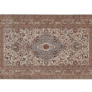 Mid-Century Modern Anatolia Faded Colors Low Pile Rug with Medallion 2'10" X 5'