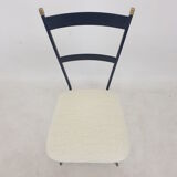Set of 2 Italian Metal and Brass Chairs, 1960's