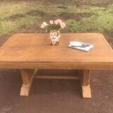 Dining table 1940 Art Deco walnut