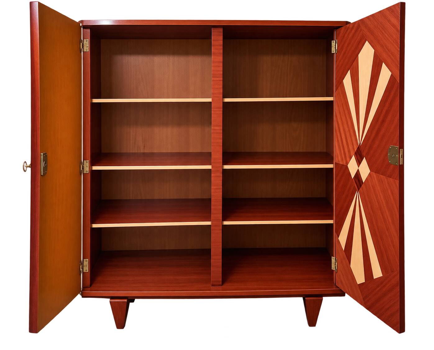 Armoire en bois verni et marquetterie