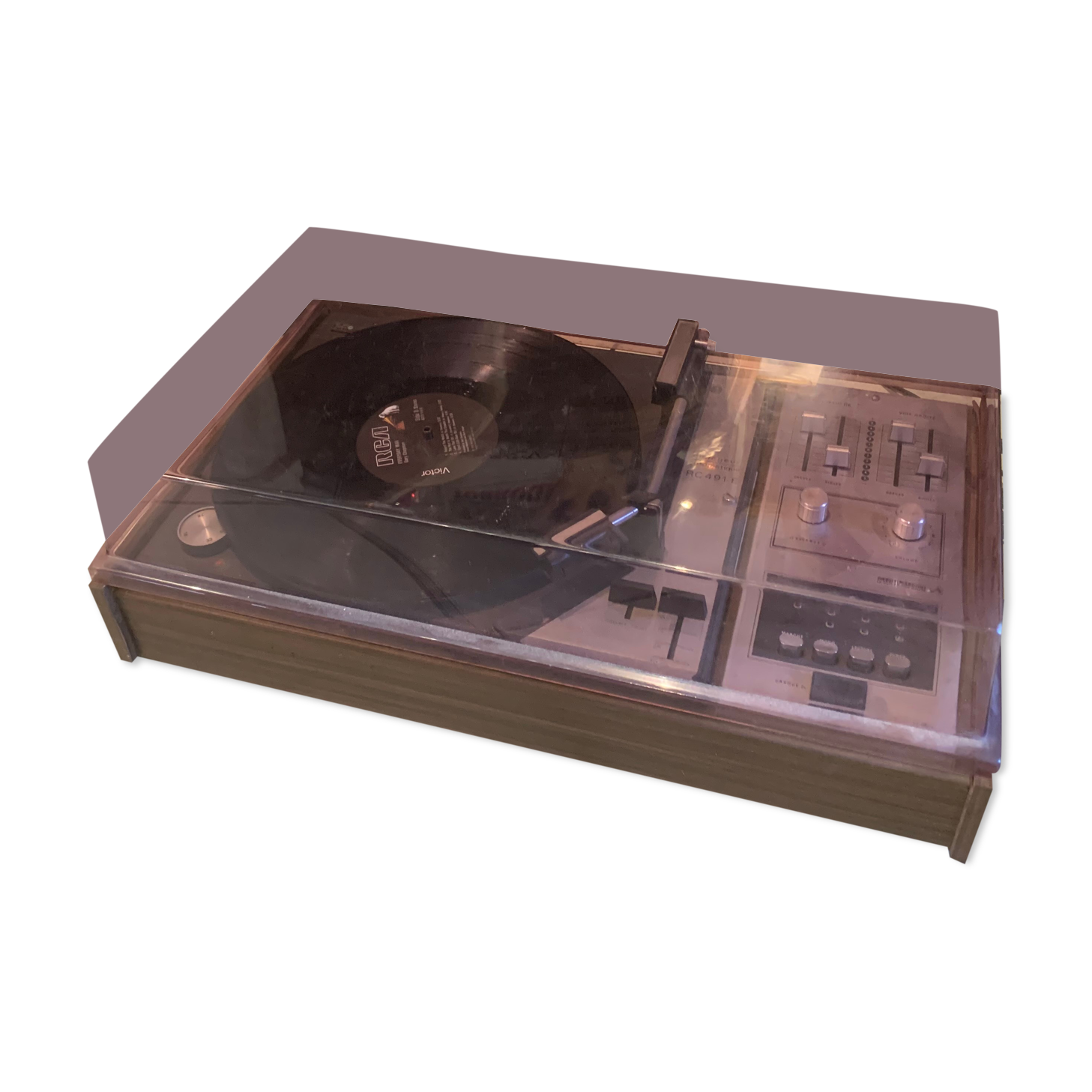 Tourne disque Pathe Marconi avec ses enceintes Selency