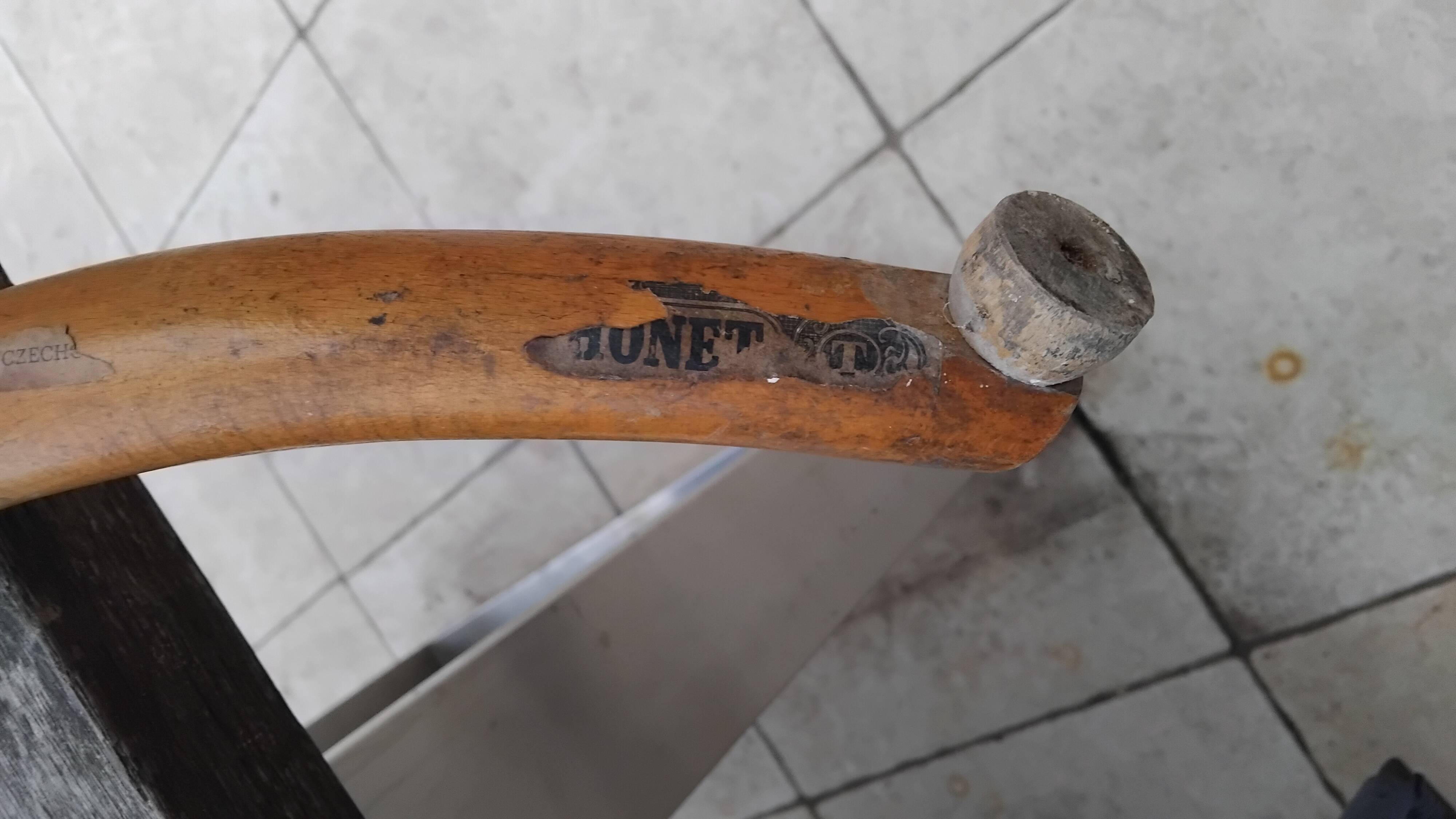 Antique parrot coat rack signed THONET