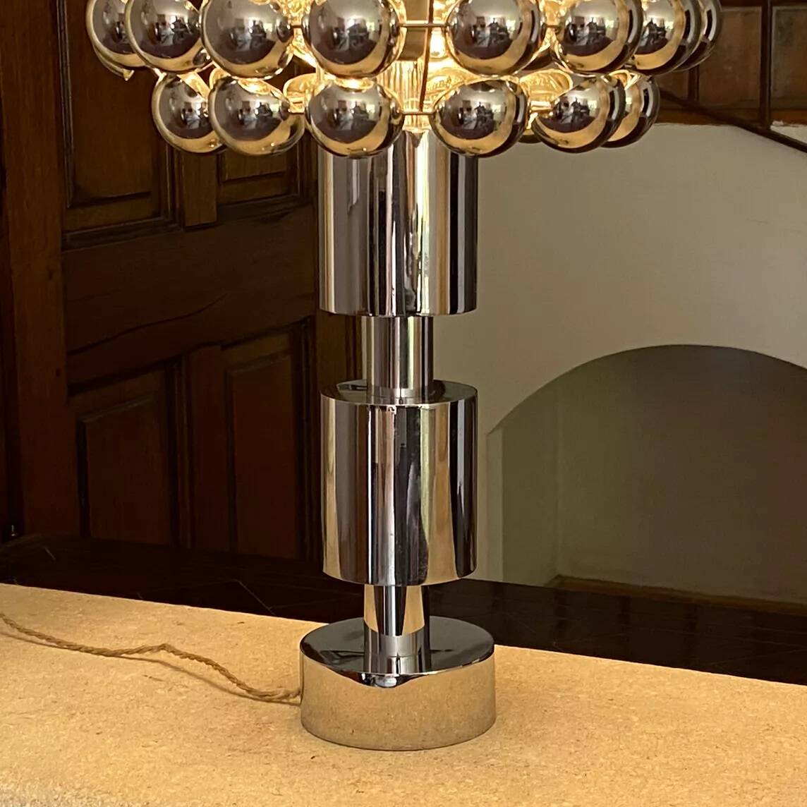 Large kinetic lamp. 1970. space age.