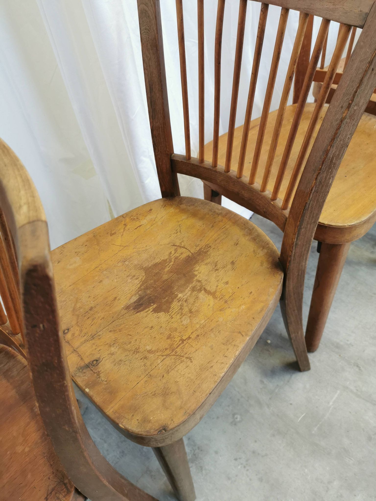 Vintage STOL Kamnik Wooden Dining Chair: 1960s Yugoslavia Bistro Style