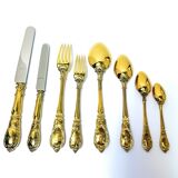 Prestige case for Odiot cutlery, solid silver and gold