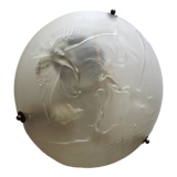 Art nouveau style glass luminaire