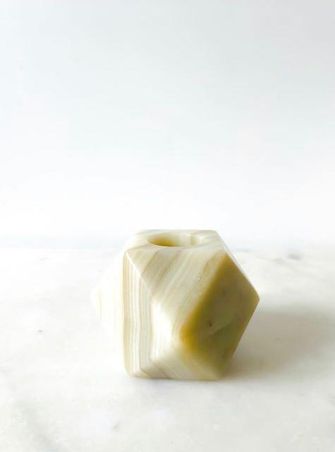 Pair of candlesticks in polished onyx
