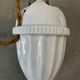 Antique adjustable pendant lamp – opaline and porcelain