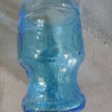 6 antique blue glass glasses