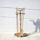 Serviteur de cheminée vintage, accessoires cheminée, serviteur bronze doré, decor cheminée