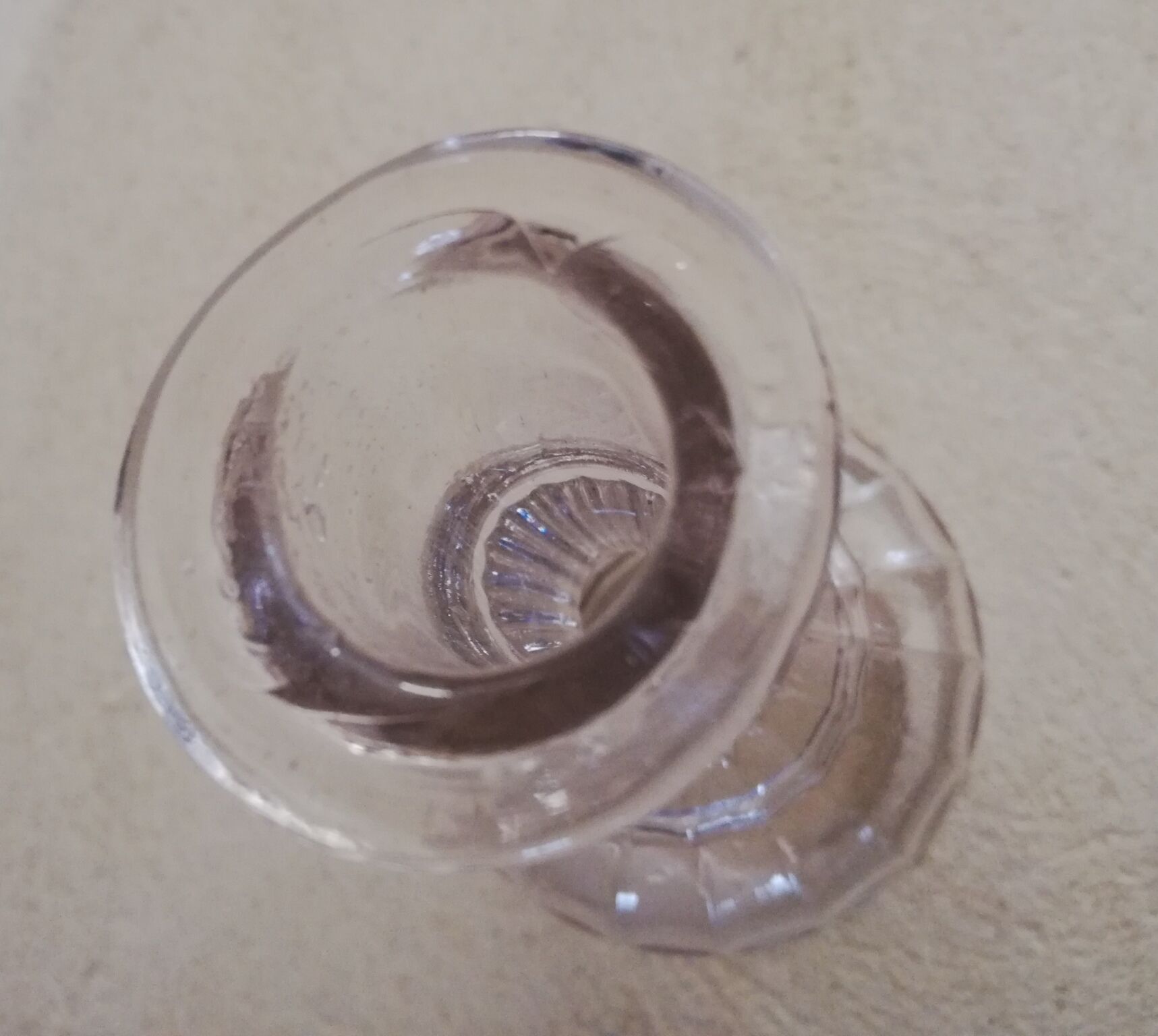 Molded glass decanter