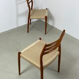 4 chairs model 78 by Nils O. Moller 1960