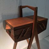 Wooden sewing cart