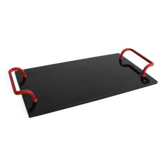 1930's Black Opaxite Glass Serving Tray