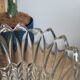 Molded/chiseled glass vase
