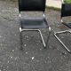 Table et chaises style bauhaus italien chrome & fumé années 1960