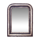 Ancien miroir Louis Phillipe, argenté à la feuille d'argent.