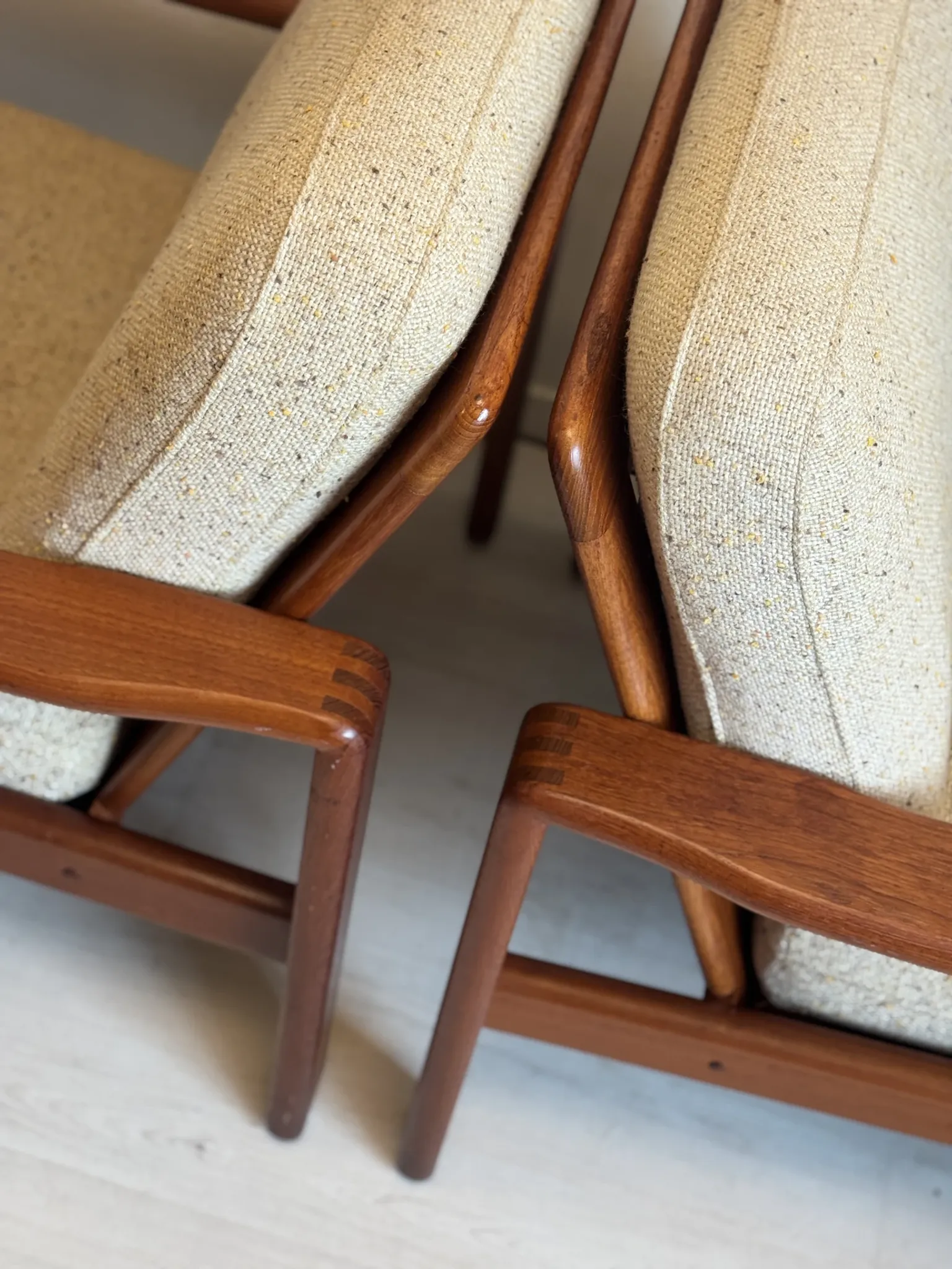 Vintage Danish teak easy chairs