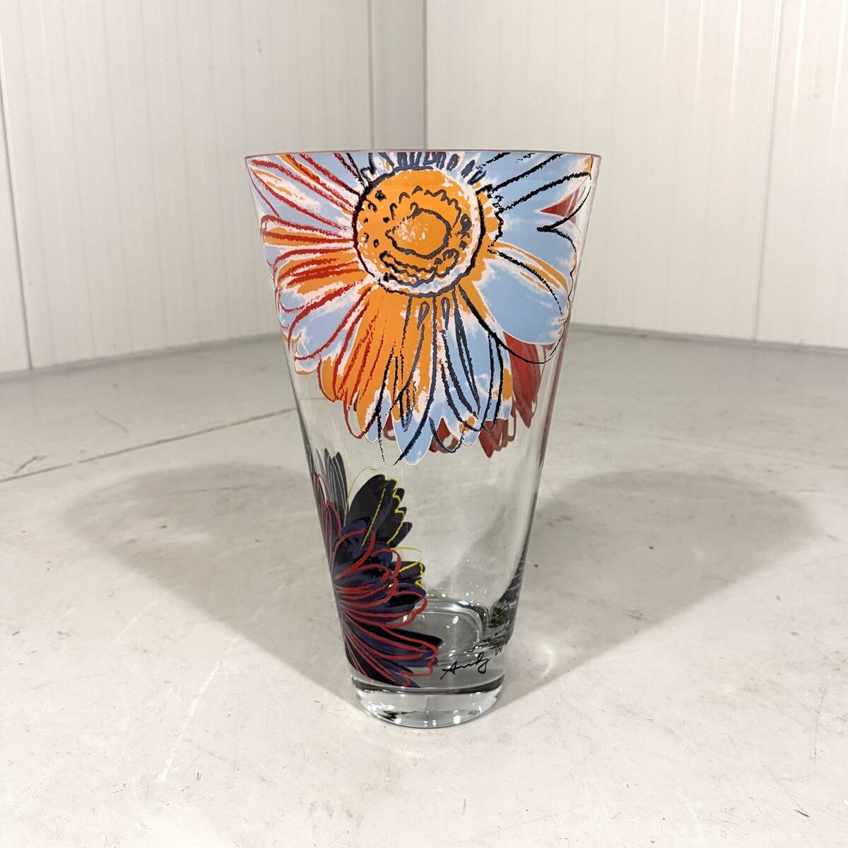 Andy Warhol glass vase Daisies for Rosenthal Germany 1980’s