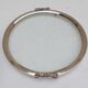Round tray silver metal 70s