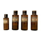 Series of 4 bottles of vintage toilet water