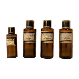Series of 4 bottles of vintage toilet water