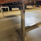 Table basse en cuir et chrome, années 1970