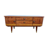 Vintage tv / hifi cabinet in varnished wood