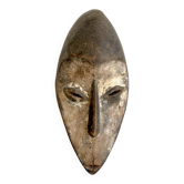 African mask, Fang tribe, wood and kaolin