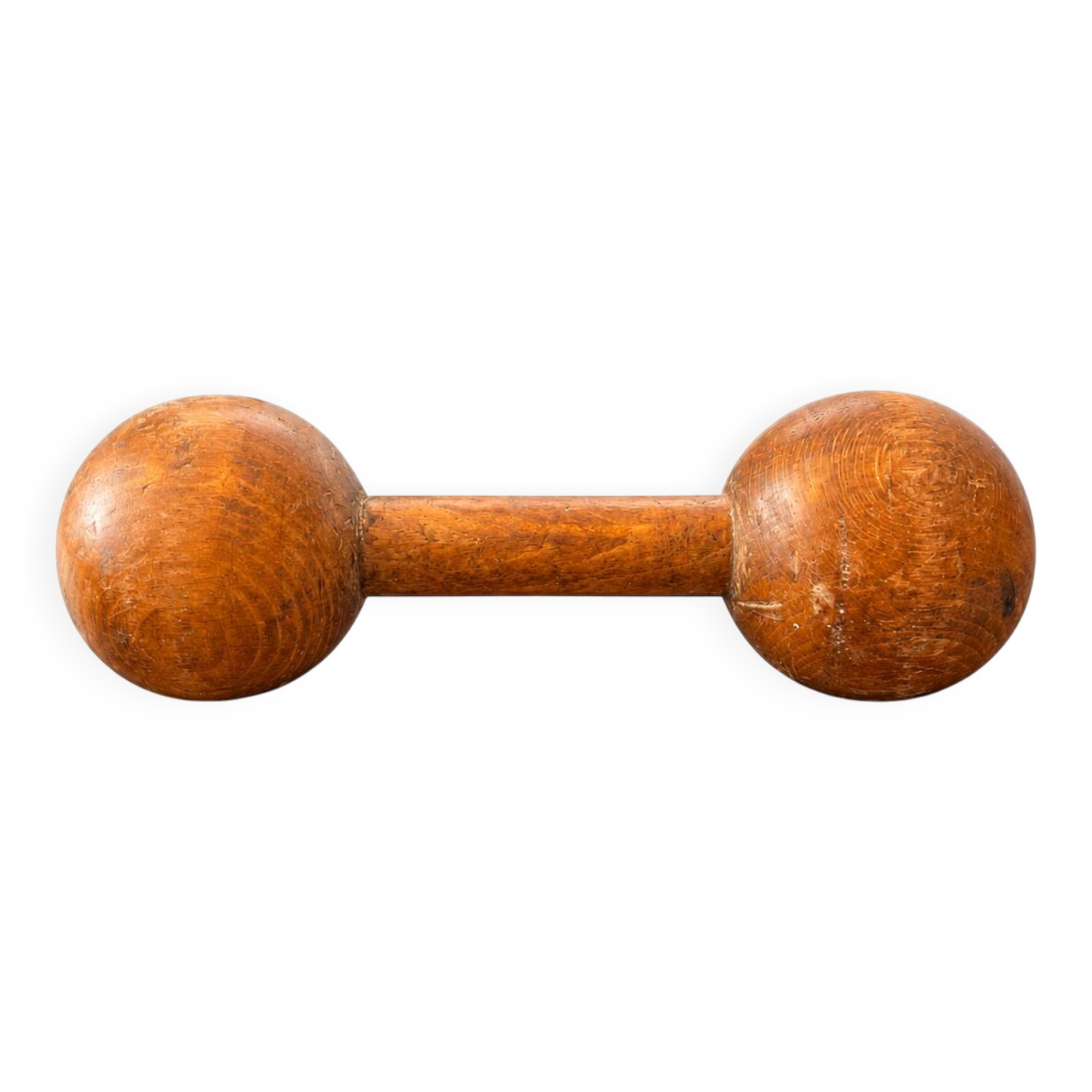 Antique Turned Wooden Dumbbell