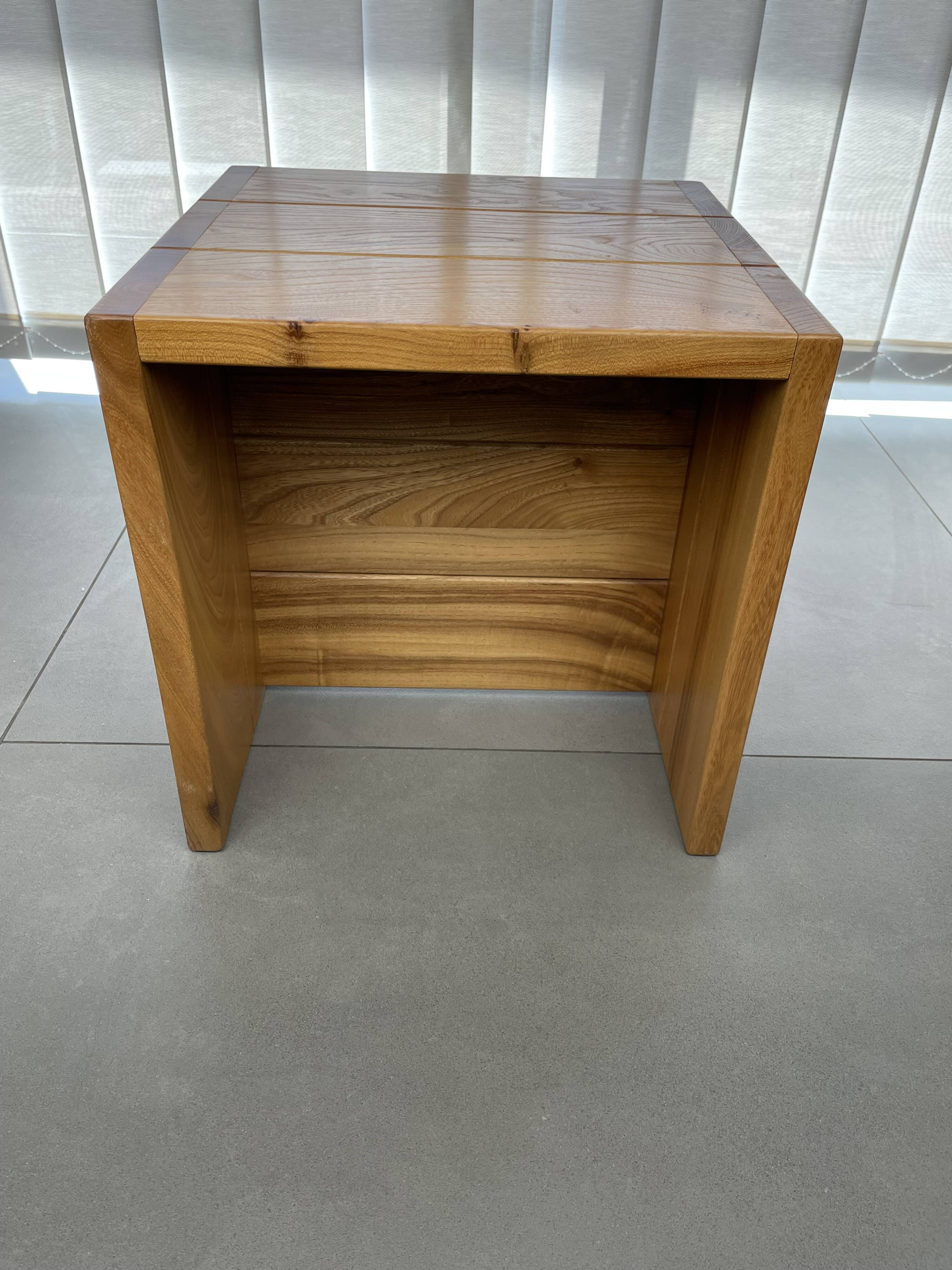 Vintage cube bedside table 1980 Maison Regain